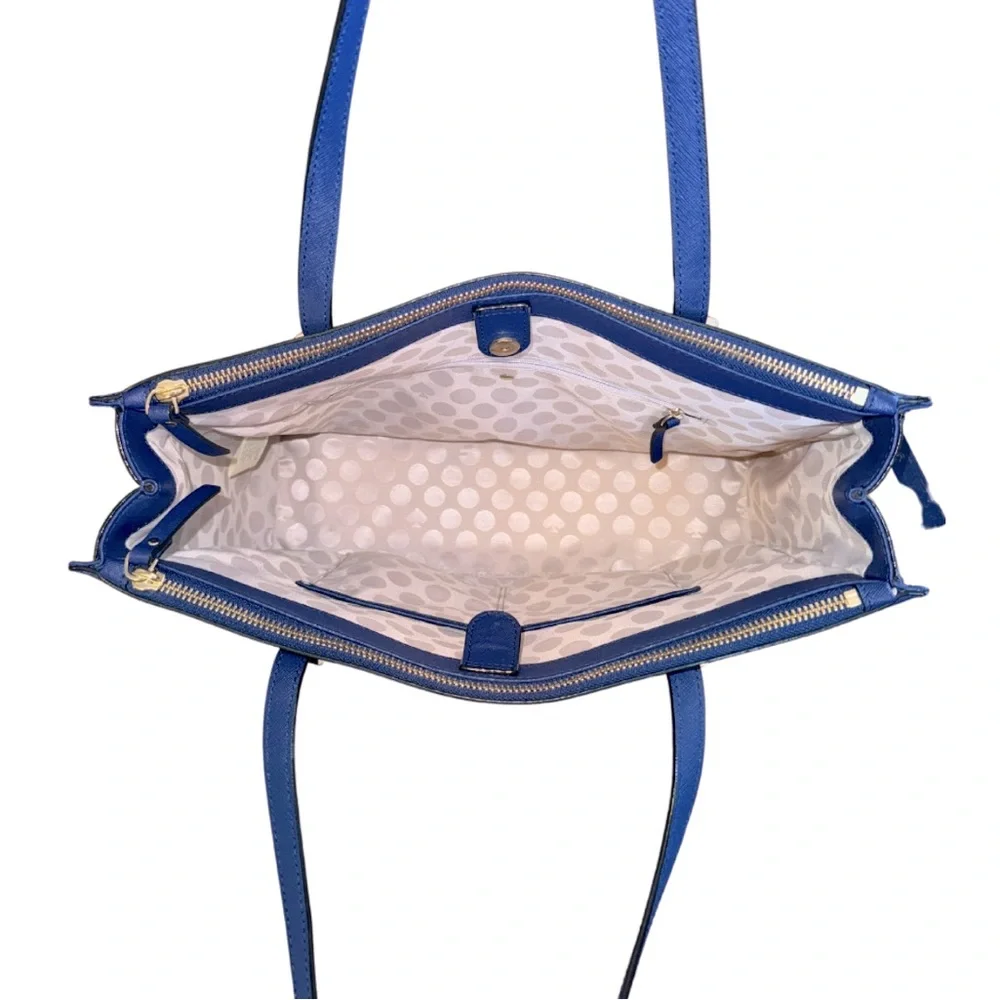 kate spade Blue Saffiano Leather Tote